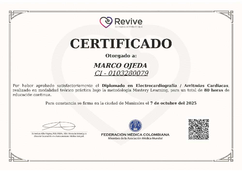 Diplomado en Electrocardiografía / Arritmias Cardiacas